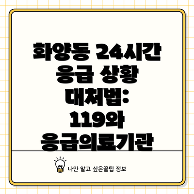 화양동 24시간 응급 상황 대처법: 119와 응급의료기관
