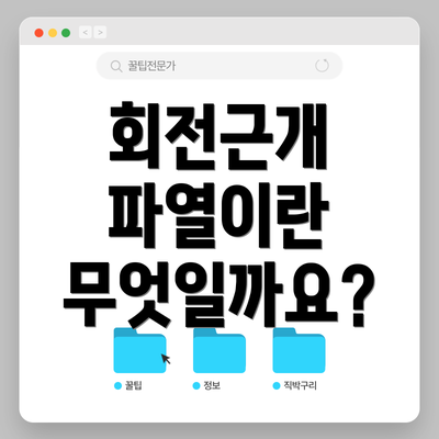 회전근개 파열이란 무엇일까요?
