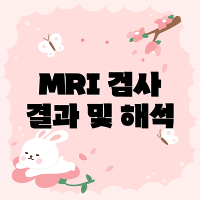 MRI 검사 결과 및 해석