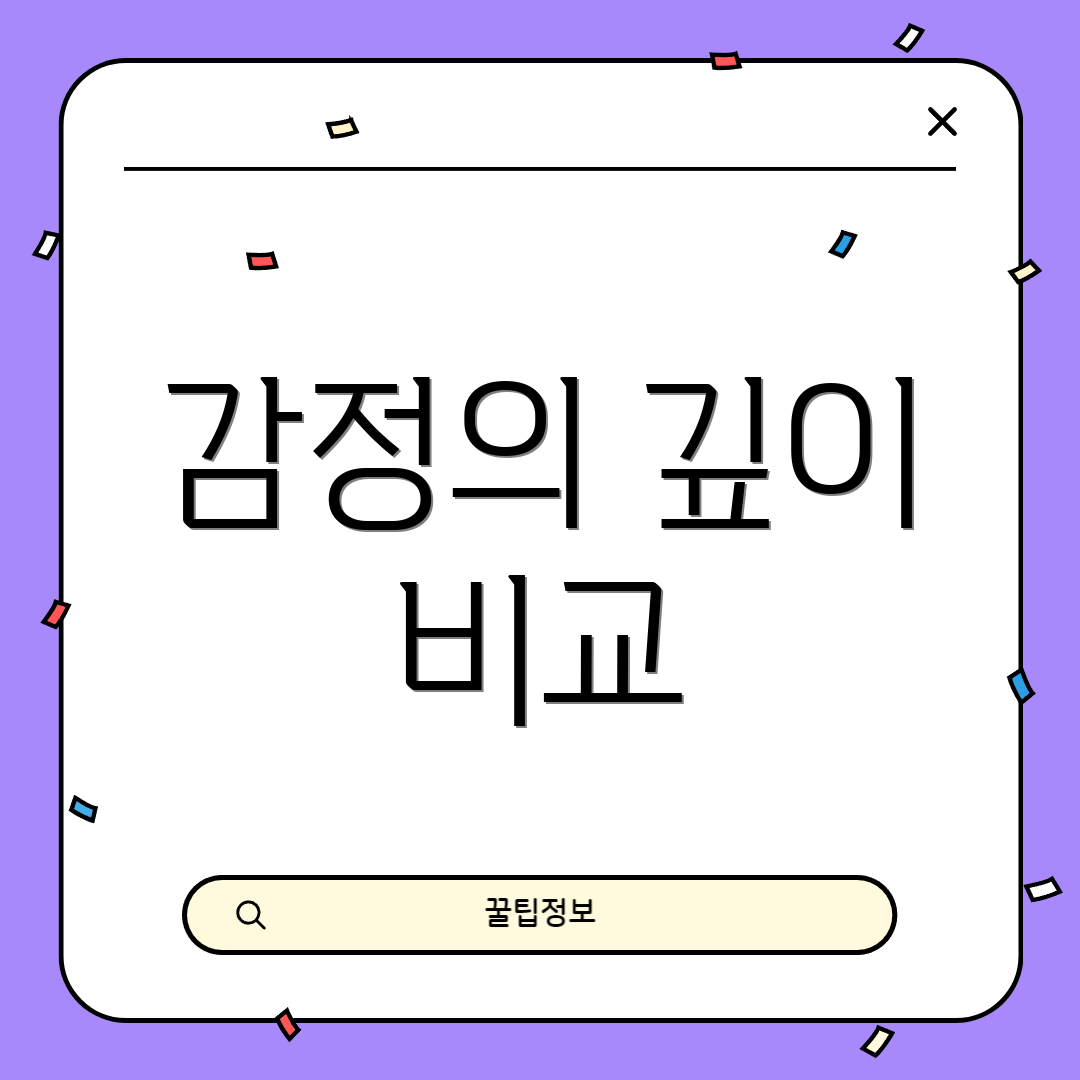 감정의 깊이 비교