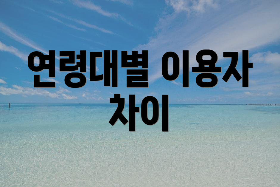 연령대별 이용자 차이