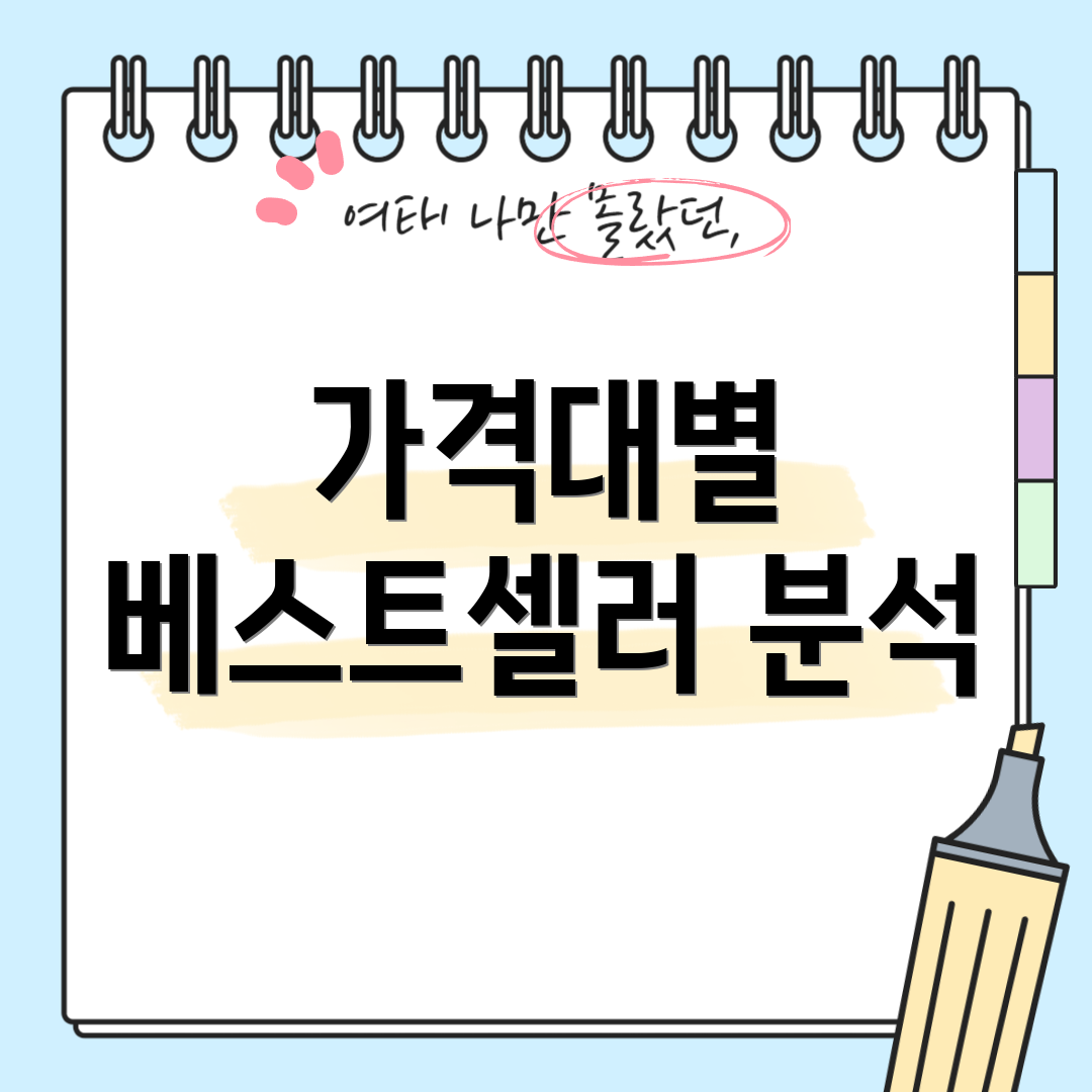 가격대별 베스트셀러 분석