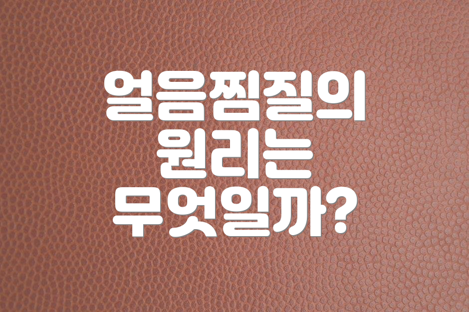 얼음찜질의 원리는 무엇일까?