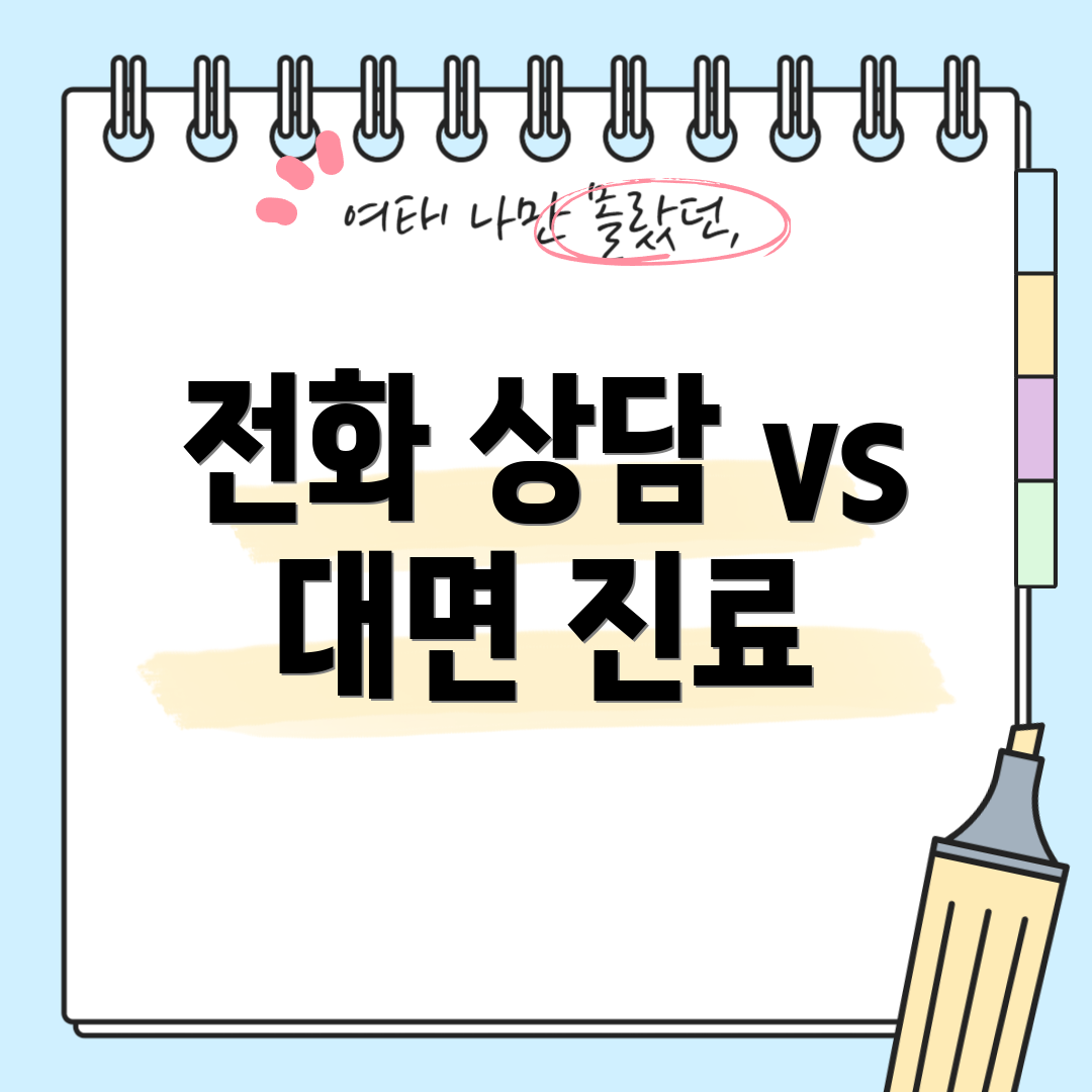 전화 상담 vs 대면 진료