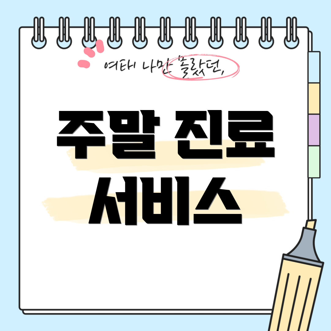 주말 진료 서비스