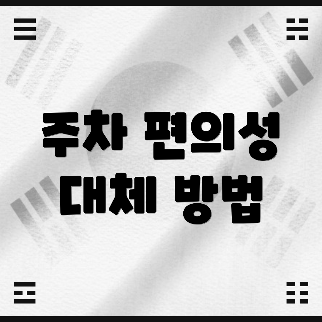 주차 편의성 대체 방법