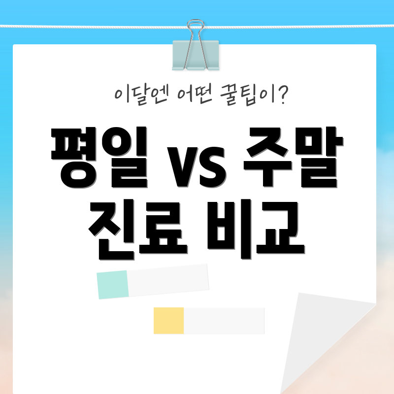 평일 vs 주말 진료 비교