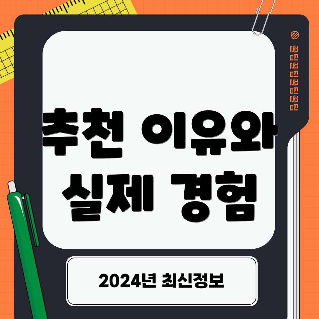 추천 이유와 실제 경험