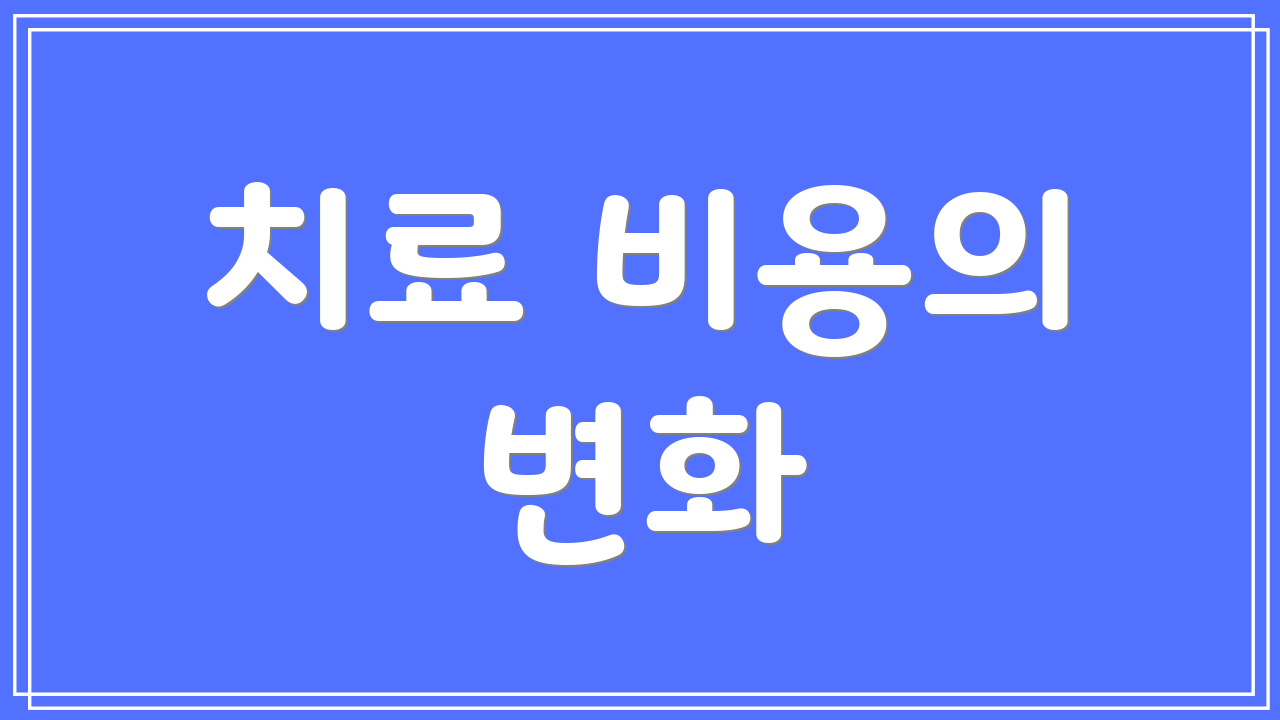 치료 비용의 변화