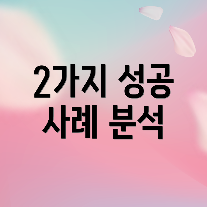 2가지 성공 사례 분석