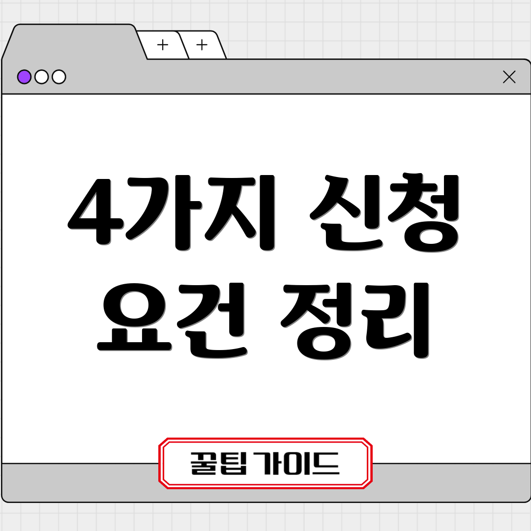 4가지 신청 요건 정리