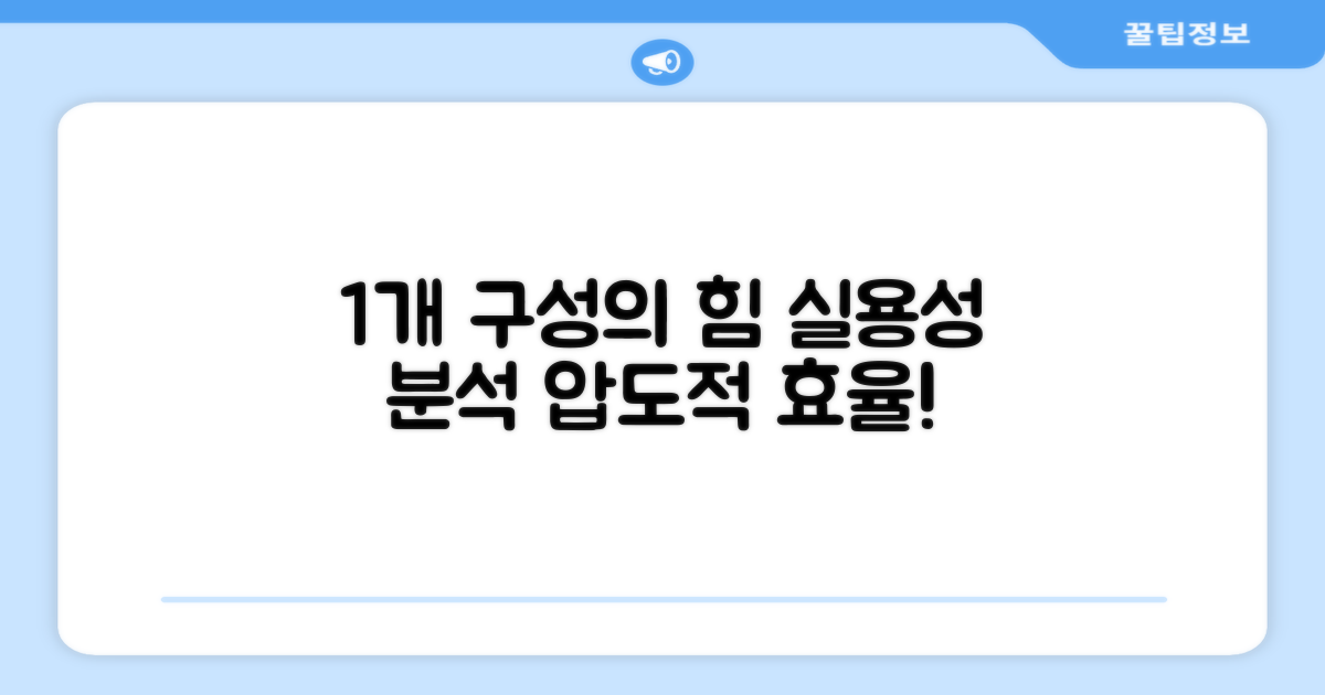 1개 구성의 실용성 분석