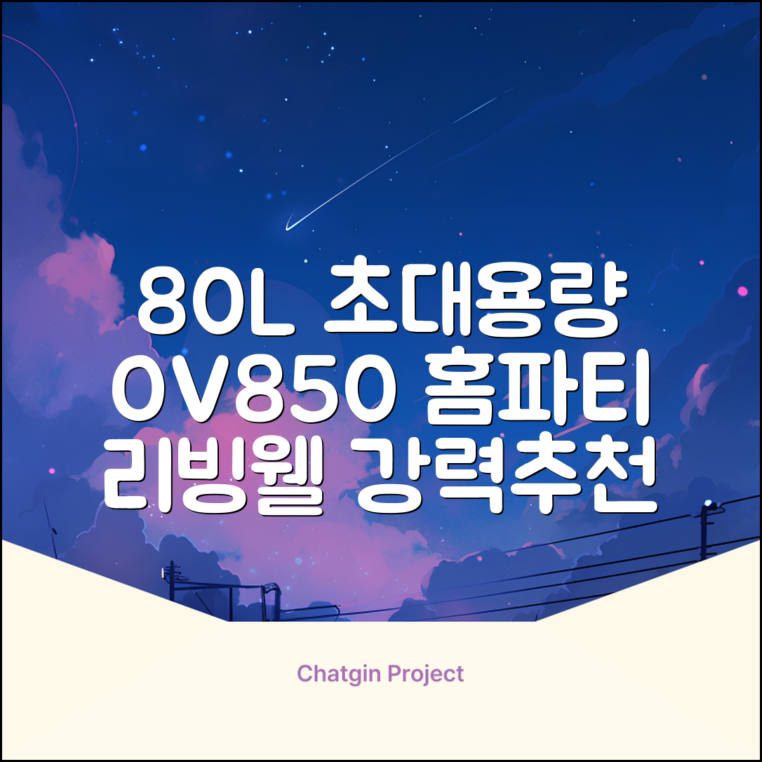 리빙웰 업소용 홈파티용 초대용량 80리터 OV850, 상품명 표기 추천 리뷰