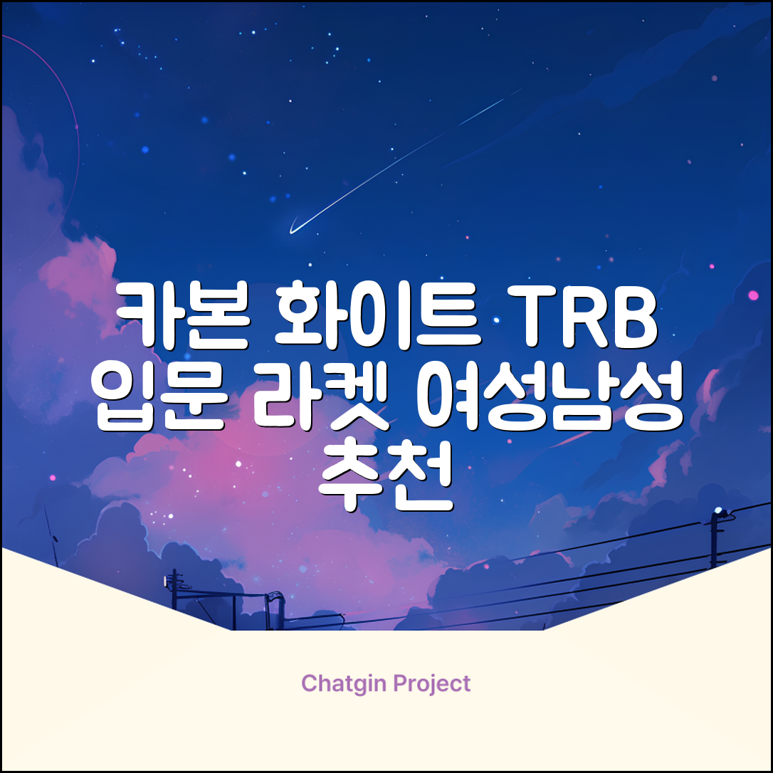 티알비 입문용 테니스라켓 여성 남자, 1개, 카본 화이트 추천 리뷰