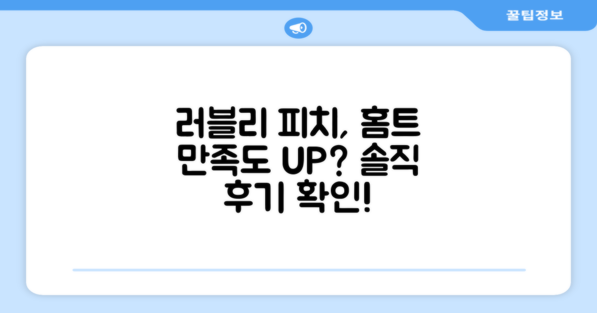 러블리 피치, 홈트 만족도 높을까?