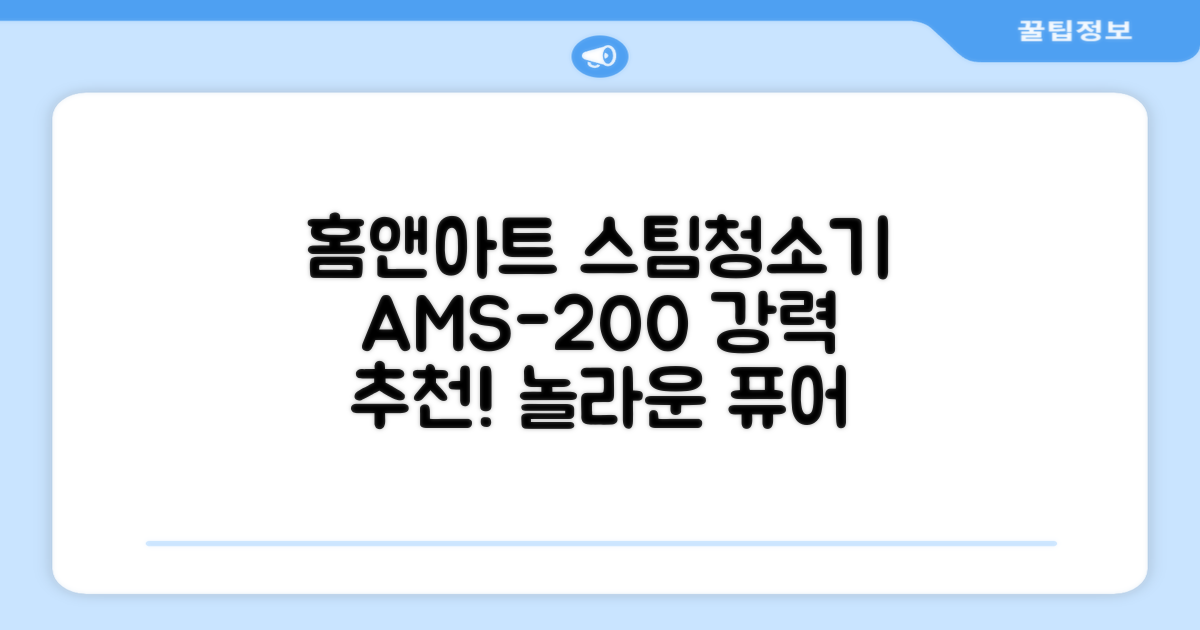 홈앤아트 퓨어 스팀청소기 AMS-200 추천 리뷰