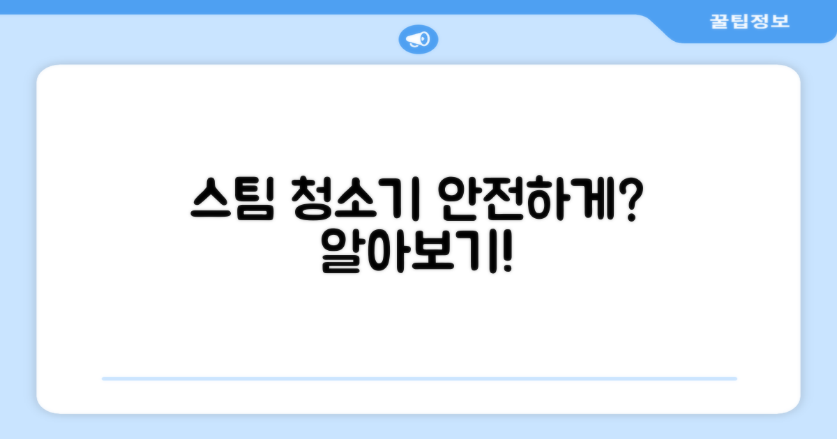 스팀 청소기, 안전하게 쓸까?