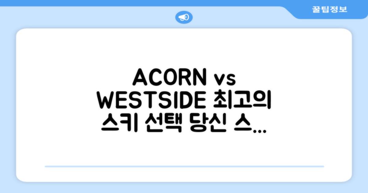 ACORN vs WESTSIDE 비교: 당신의 스타일에 맞는 최고의 스키 장비 선택
