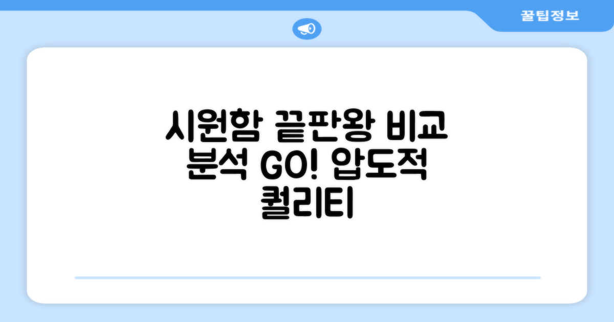 시원함, 품질 비교