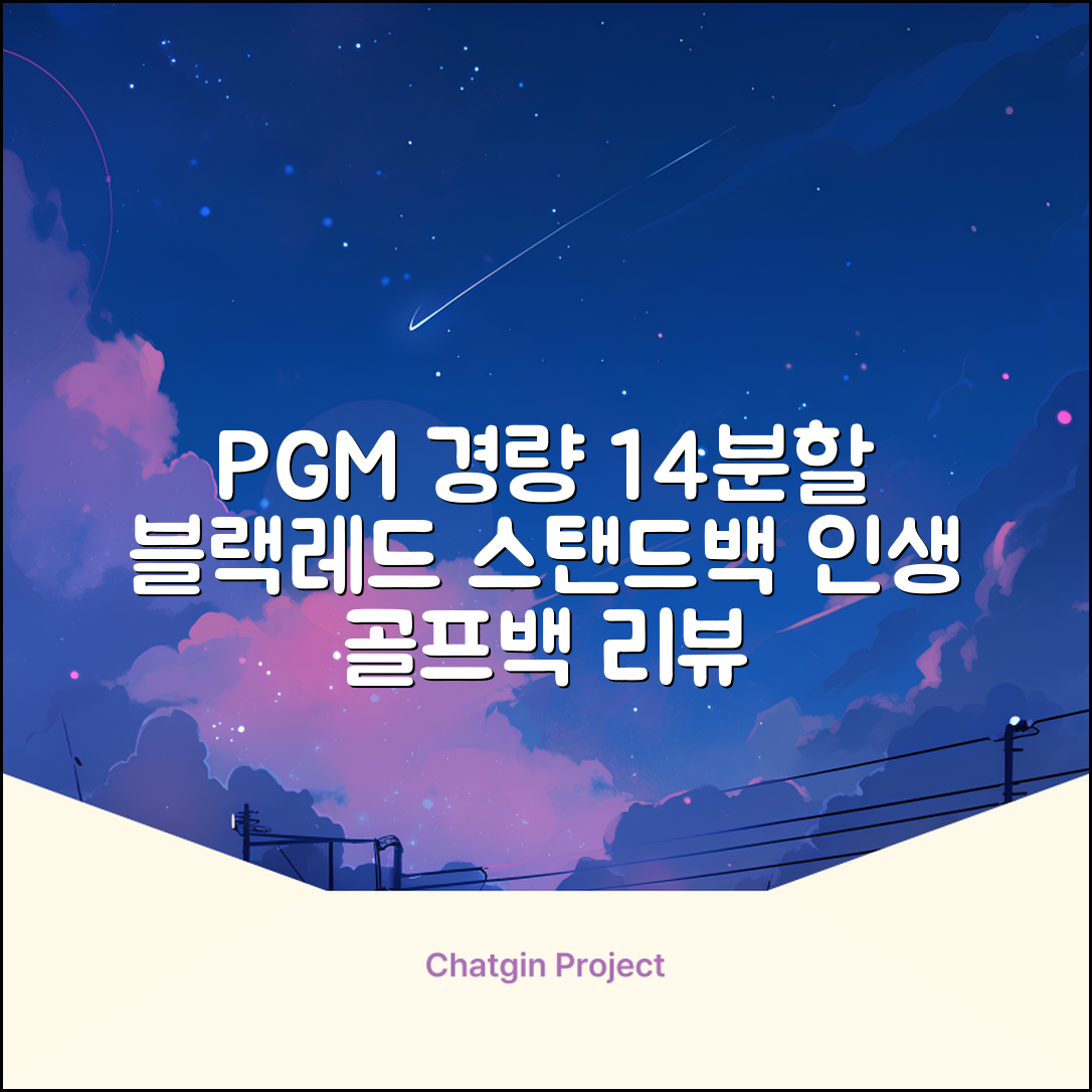 피지엠코리아 PGM 경량 14분할 골프백 스탠드백 캐디백, 블랙레드 추천 리뷰