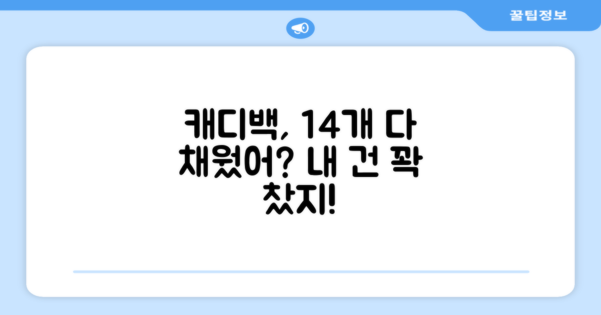 14분할, 당신의 캐디백은?