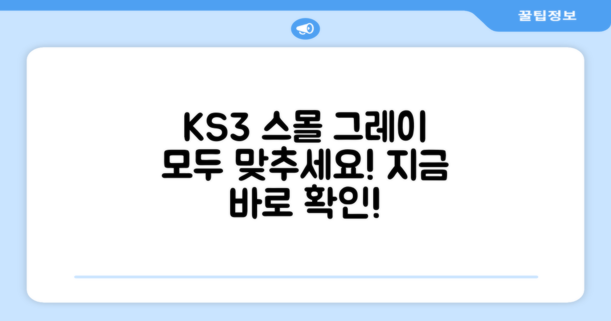 KS3 스몰 그레이로 맞추세요!