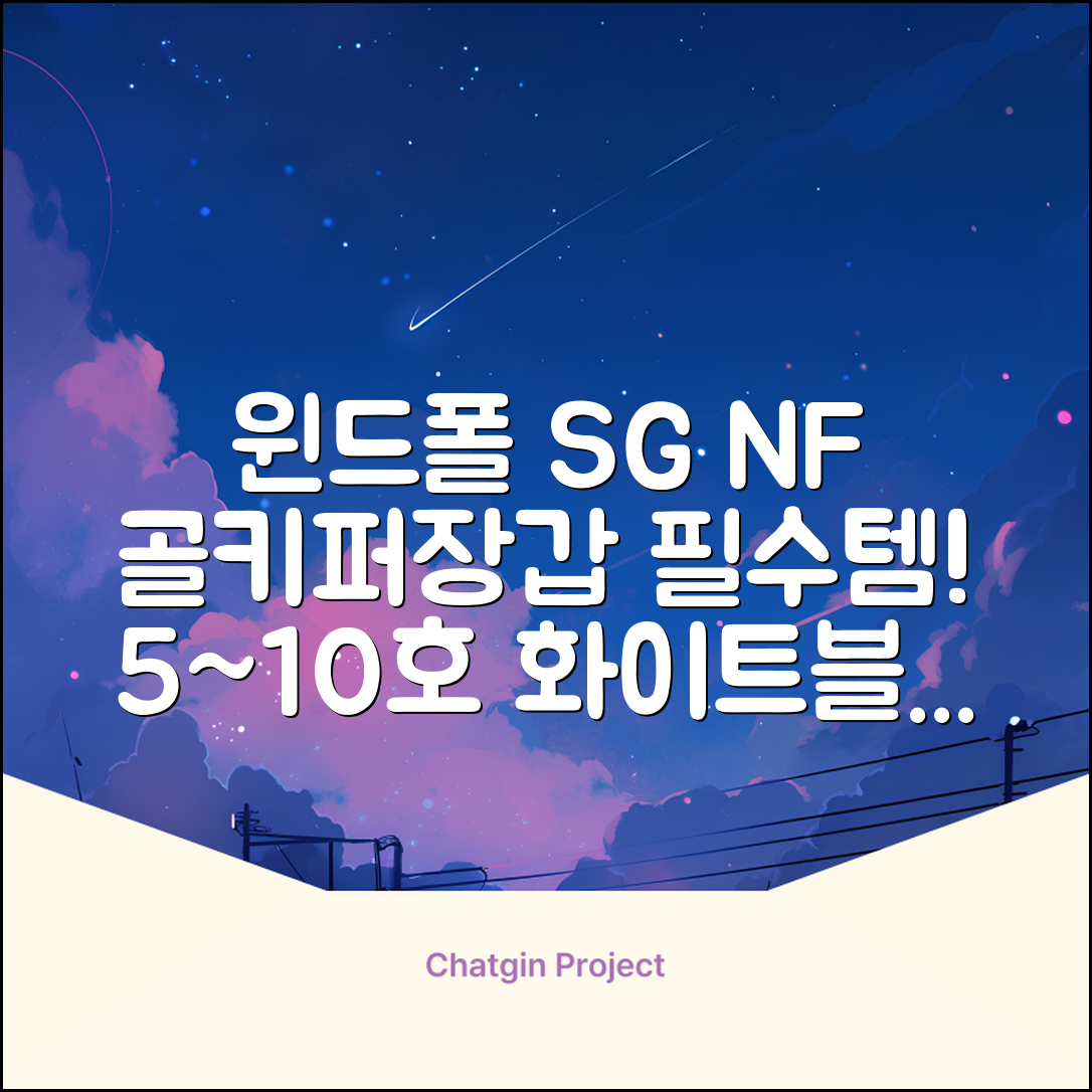 윈드폴스포츠 SG NF 축구 골키퍼장갑 5호-10호, 윈드폴스포츠 SG NF 골키퍼장갑 화이트 블랙, 1개 추천 리뷰