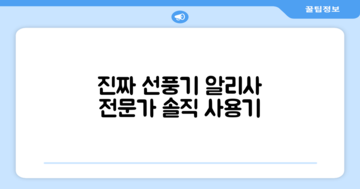 전문가가 본 알리사 선풍기