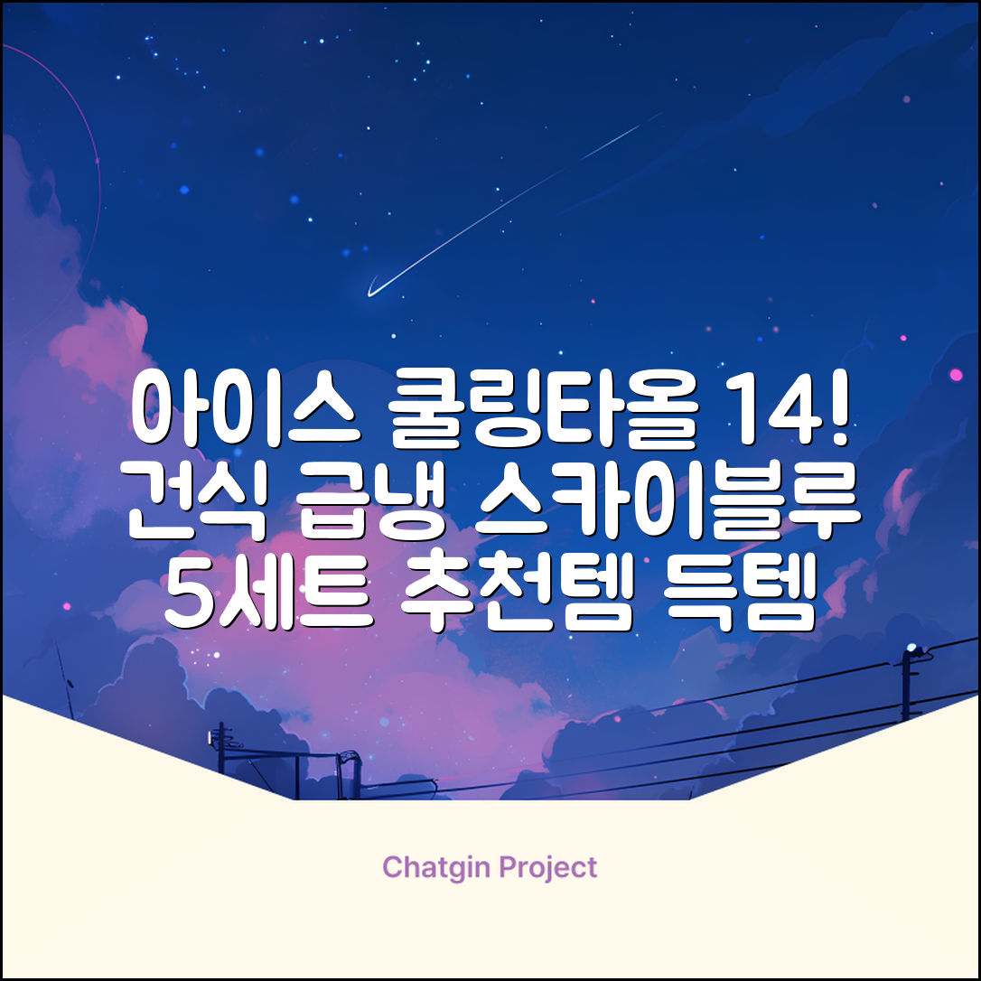 [쿠팡입점 1+4 이벤트] 아이스 쿨링 스포츠타올 건식 급냉 타올, 5세트, 스카이블루 추천 리뷰
