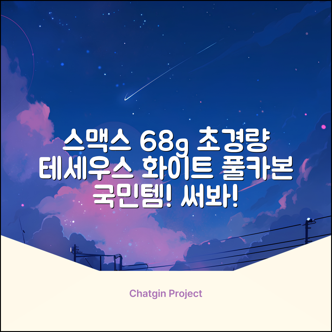 스맥스코리아 풀카본 초경량 배드민턴 라켓 68g, 테세우스 화이트, 1개 추천 리뷰