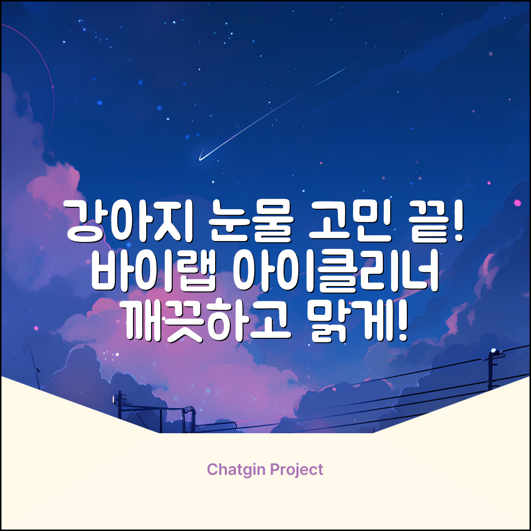 바이랩 강아지 눈물자국 눈 눈물냄새 세정 아이클리너, 40ml, 1세트 추천 리뷰