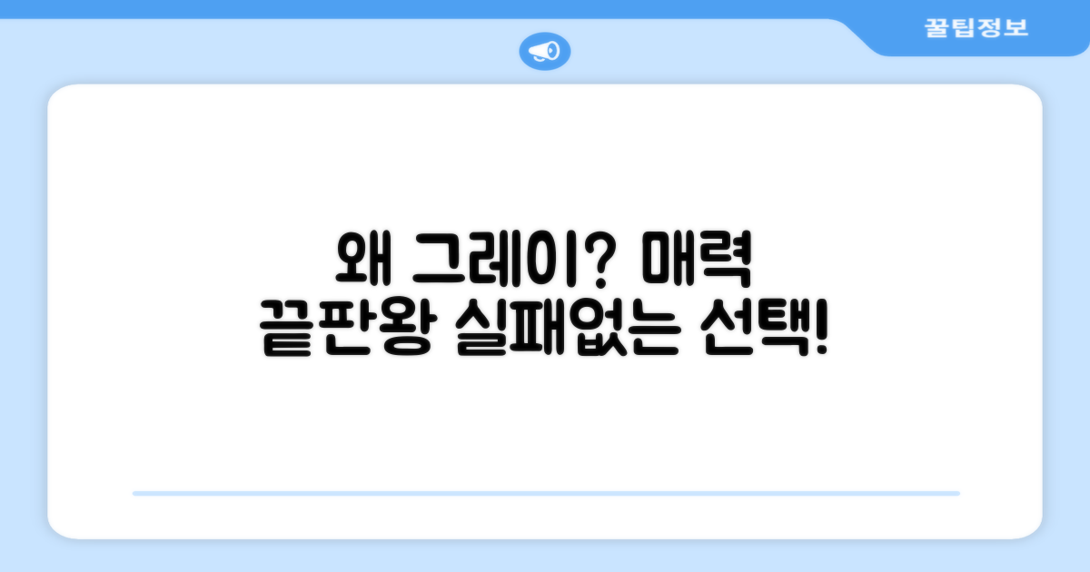 그레이 색상, 왜 추천할까요?