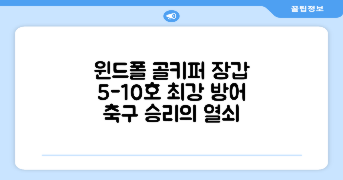 윈드폴 축구 골키퍼 장갑 5-10호