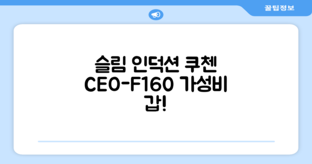 쿠첸 슬림 인덕션 1구, CEO-F160, 일반형 추천 리뷰