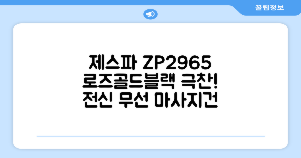 제스파 클래식 전신 무선 자동 마사지건 목어깨 안마기 ZP2965, 블랙 + 로즈골드 추천 리뷰
