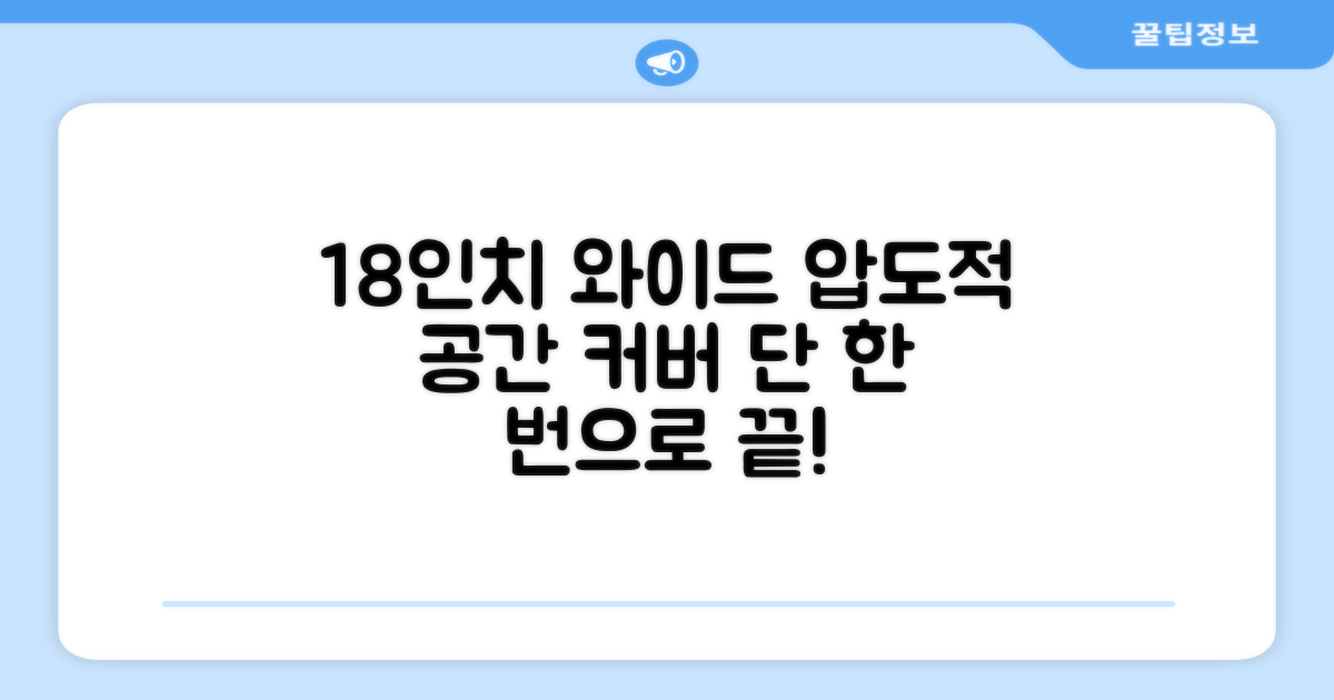 18인치, 넓은 공간 커버력