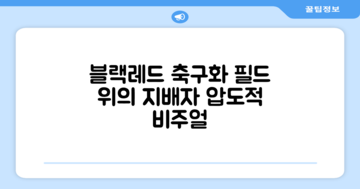 필드 위 돋보이는 블랙레드 컬러