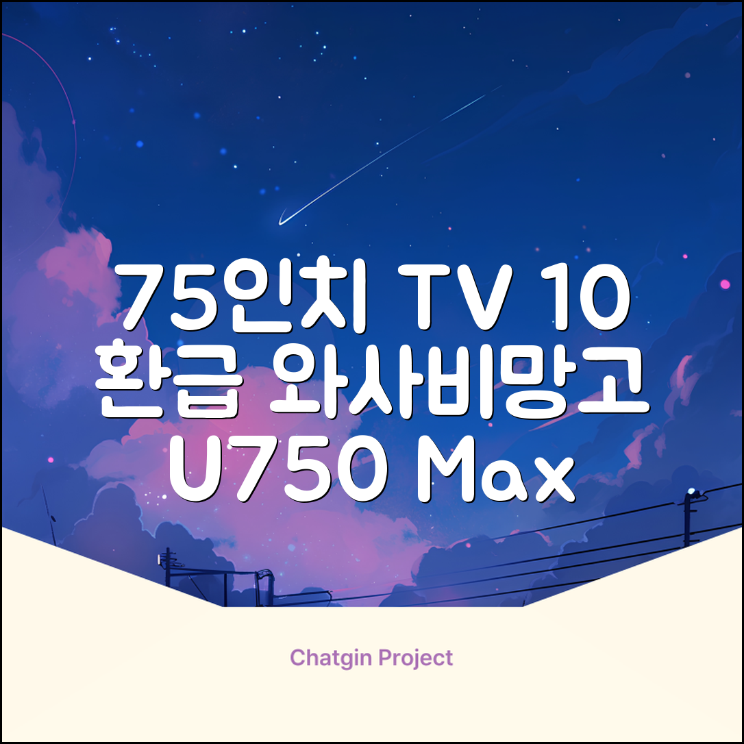 [10% 환급가전] 와사비망고 4K UHD ZEN U750 Max HDR TV, 189cm(75인치), 스탠드형, 방문설치 추천 리뷰