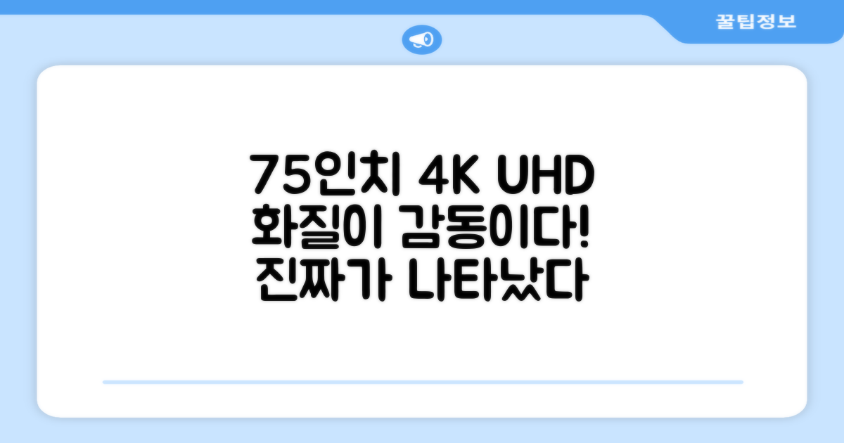 75인치 4K UHD 화질의 감동