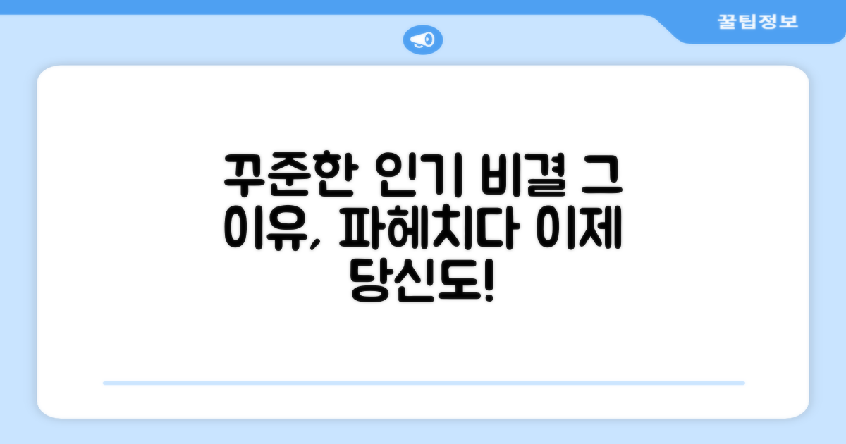 꾸준한 인기, 이유가 있네