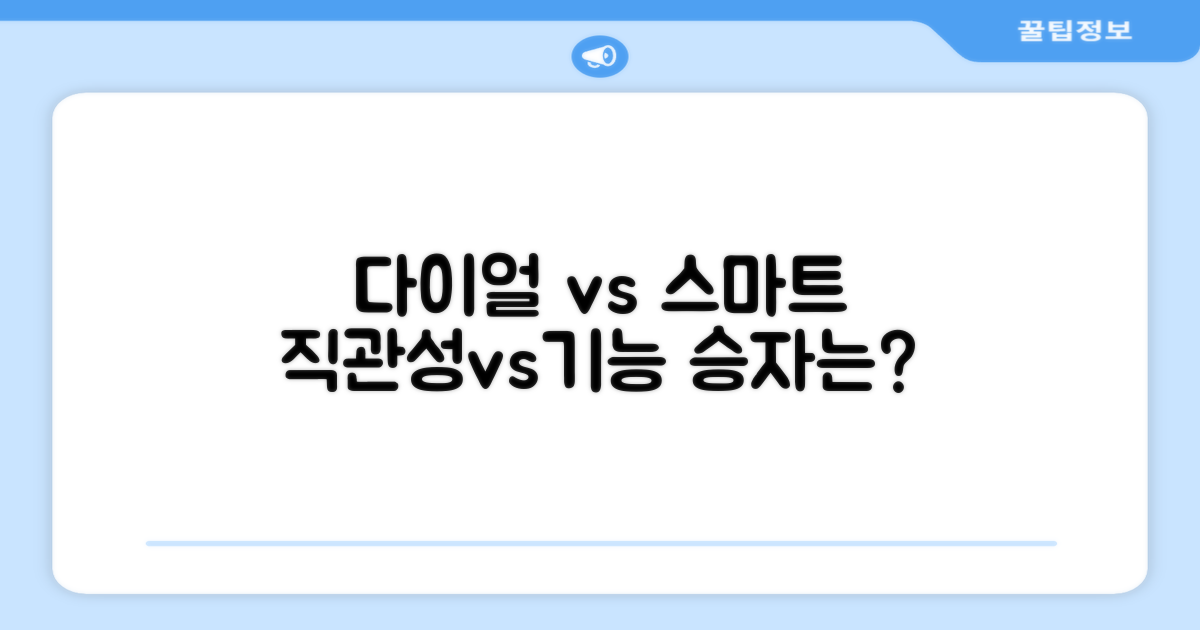 다이얼식 조작, 직관성 vs 스마트 기능