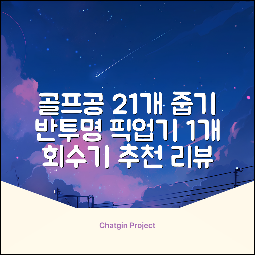 골프공 픽업기 줍기 회수기 수집기 수거기 공21개, 반투명, 1개 추천 리뷰