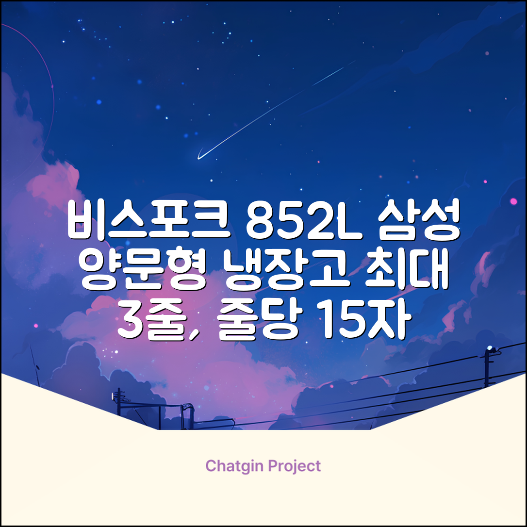 [색상선택형] 삼성전자 비스포크 852L 2도어 양문형 냉장고 방문설치, RS84DB5002CW 추천 리뷰