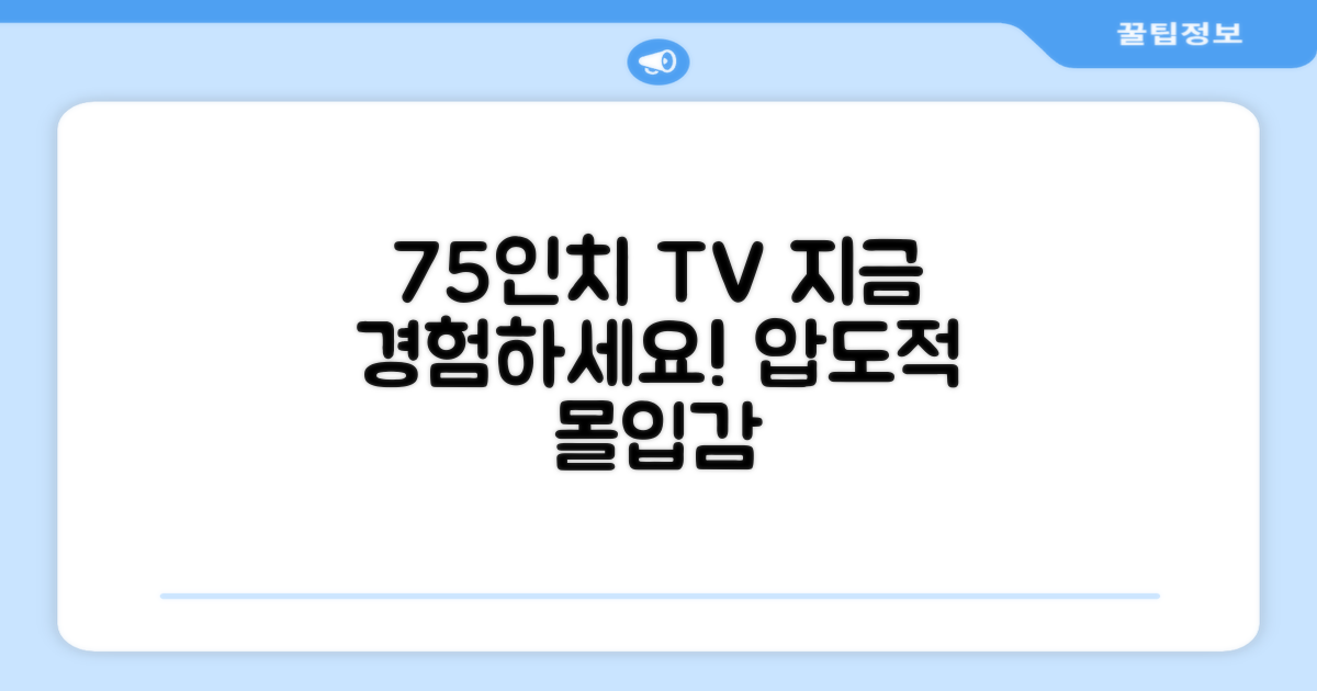 75인치 TV, 지금 경험하세요!