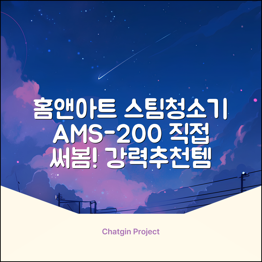 홈앤아트 퓨어 스팀청소기 AMS-200 추천 리뷰
