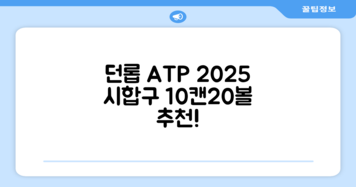 2025 던롭 ATP 테니스공 10캔 (20볼) 시합구, 던롭 ATP볼 10캔 (20볼), 10세트 추천 리뷰