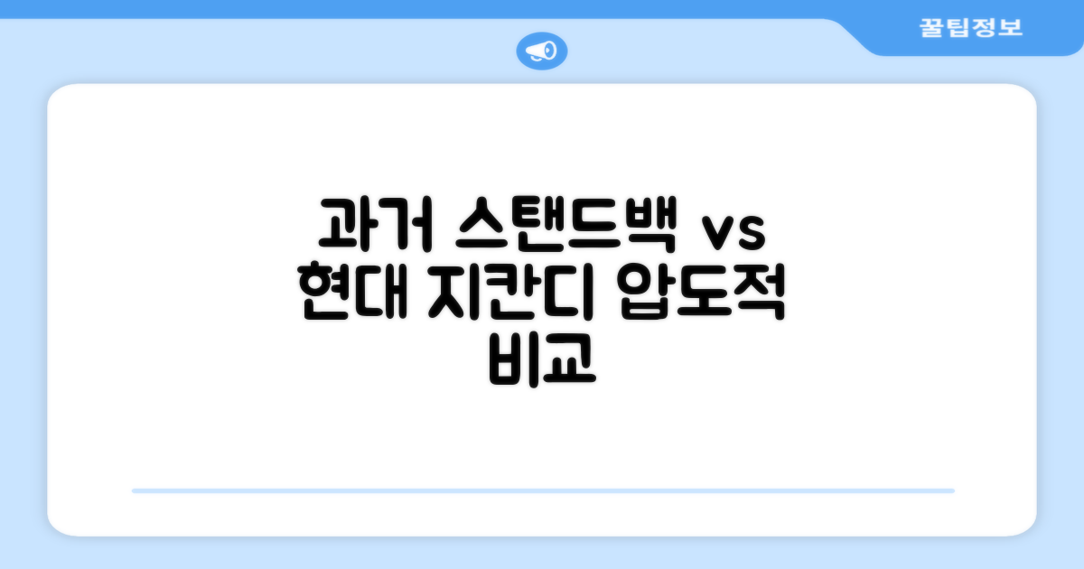 과거 스탠드백 vs 현재 지칸디