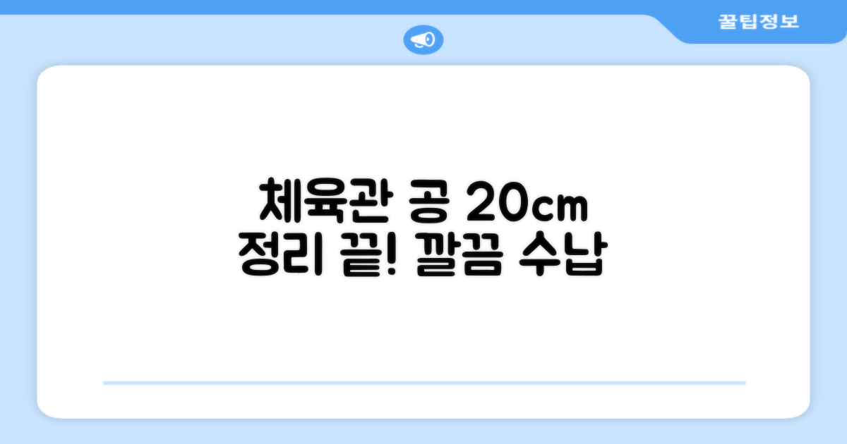 체육관 연습공 20cm 정리