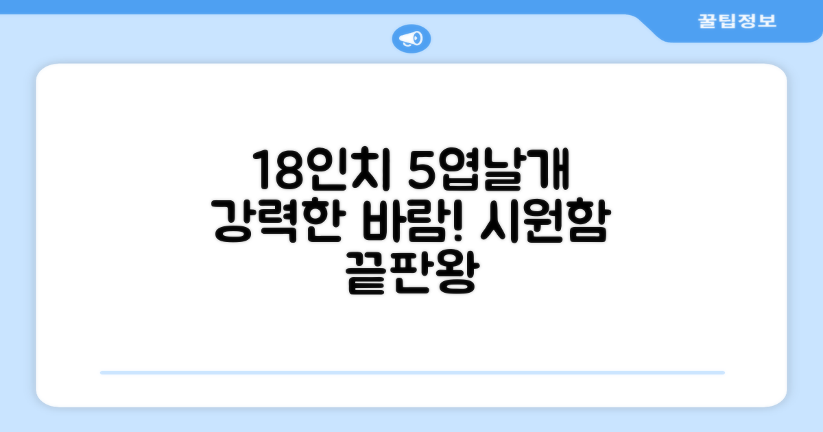 18인치 5엽날개 바람 효율