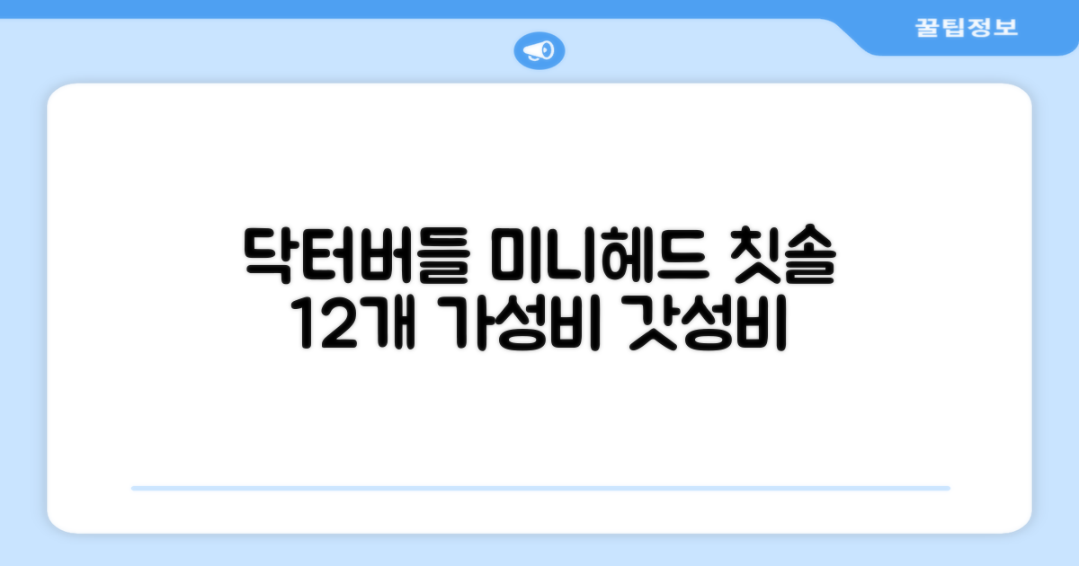 닥터버들 미니헤드 칫솔 세트, 12개입, 1개 추천 리뷰